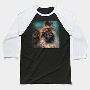 Painting of an Adorable Pekingese Dog Baseball T-Shirt